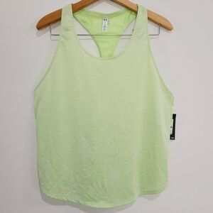 NWT lime green heat gear racerback tank top size L